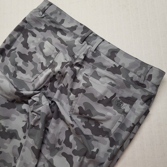 New G Fore Golf Pants Mens 34/31 Stretch Trouser Gray Camo Slim Performance - Picture 15 of 15